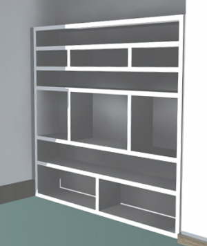 Shelves Rendering perspective